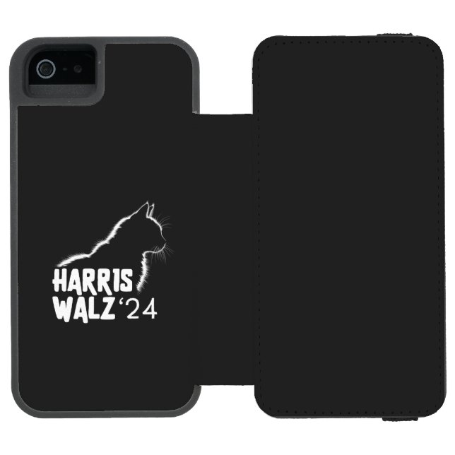 Harris Walz 2024 Incipio iPhone Geldbeutel-Hülle (Folio Geöffnet)
