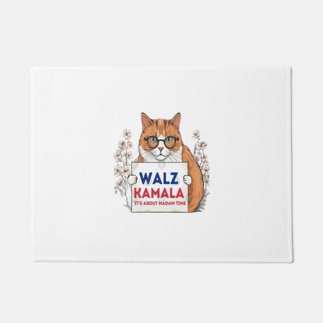 Harris Walz 2024 kamala cat Fußmatte (Vorderseite)