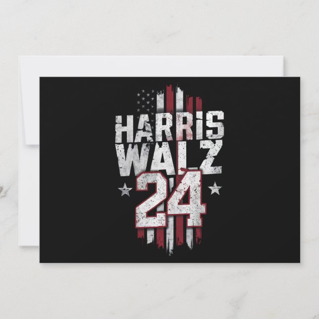 Harris Walz 2024 Kamala Harris 2024 Tim Walz 2024 Einladung (Vorderseite)