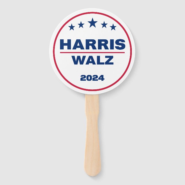 Harris Walz 2024 Kamala Harris Tim Walz Wahl Fächer (Vorderseite)