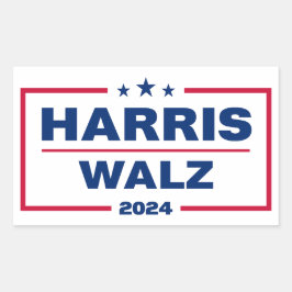 Harris Walz 2024 Kamala Harris Tim Walz Wahl Rechteckiger Aufkleber