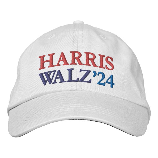 Harris Walz 2024 Kamala Harris und Tim Walz 2024 Bestickte Baseballkappe (Vorderseite)