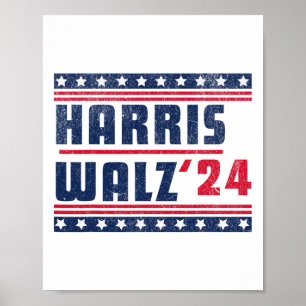 Harris Walz 2024 Kamala Harris und Tim Walz 2024 Poster