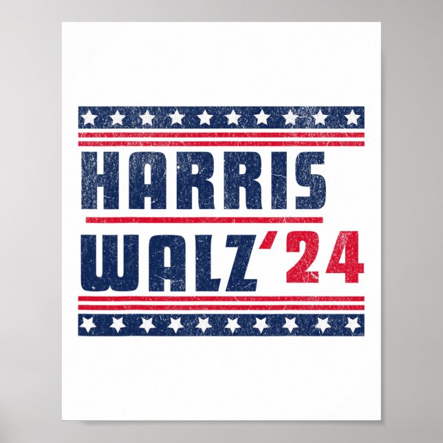 Harris Walz 2024 Kamala Harris und Tim Walz 2024 Poster (Vorne)