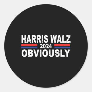 Harris Walz 2024 Kamala Harris Waltz 202 Runder Aufkleber