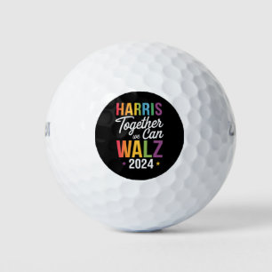 Harris Walz 2024 Kamala zusammen LGBT Golfball