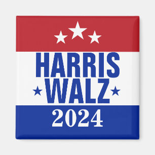 Harris Walz 2024 Kampagne Red Blue Magnet