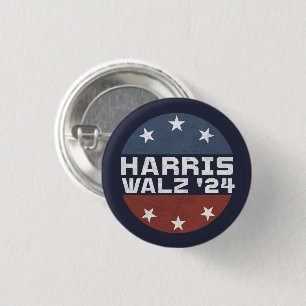 Harris Walz 2024 Kampagne USA Flag Button