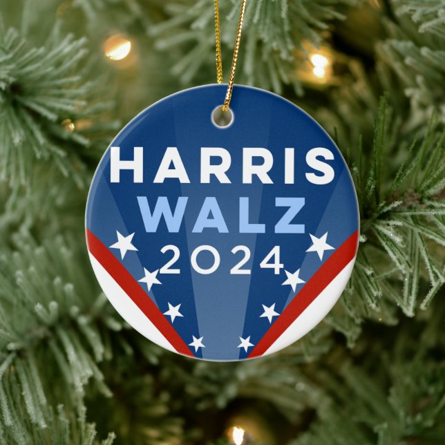 Harris Walz 2024 Keramik Ornament (Baum)