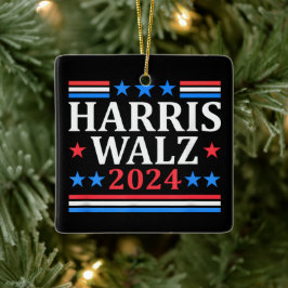 Harris Walz 2024 Keramikornament