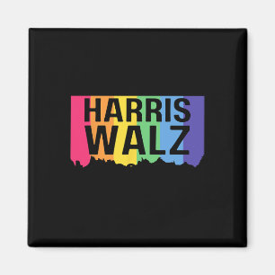 Harris Walz 2024 Lgbtq Gay Pride Rainbow Kamala Ha Magnet