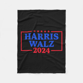 Harris Walz 2024 Logo für die Kampagne Slogan Kam Fleecedecke