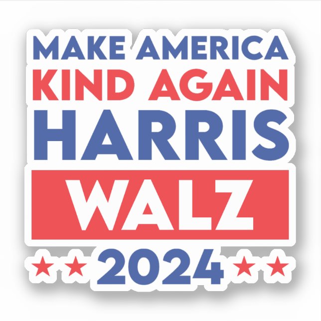 Harris Walz 2024 macht Amerika wieder gesund Aufkleber (Vorderseite)