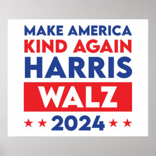 Harris Walz 2024 macht Amerika wieder gesund Poster