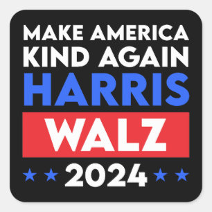 Harris Walz 2024 macht Amerika wieder gesund Quadratischer Aufkleber