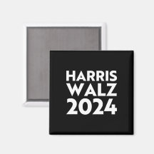 Harris Walz 2024 Moderne Typografie weiß und schwa