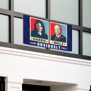 Harris Walz 2024 offensichtlich Banner