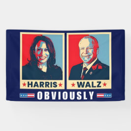 Harris Walz 2024 offensichtlich Banner