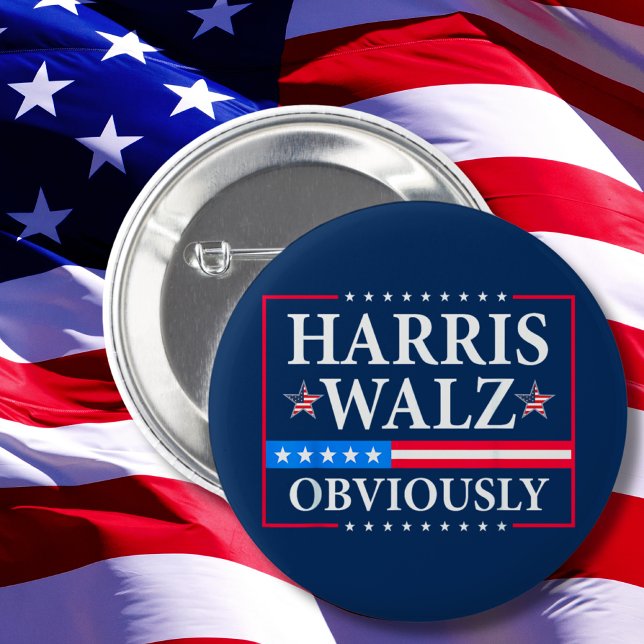 Harris Walz 2024 offensichtlich Button (Von Creator hochgeladen)