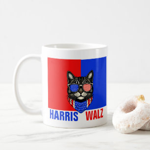 Harris Walz 2024 offensichtlich Kaffeetasse