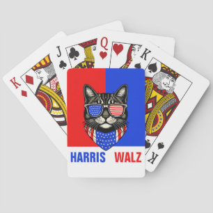 Harris Walz 2024 offensichtlich Spielkarten