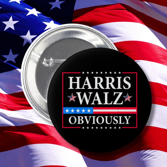 Harris Walz 2024 offensichtlich | Tim Walz Button (Von Creator hochgeladen)