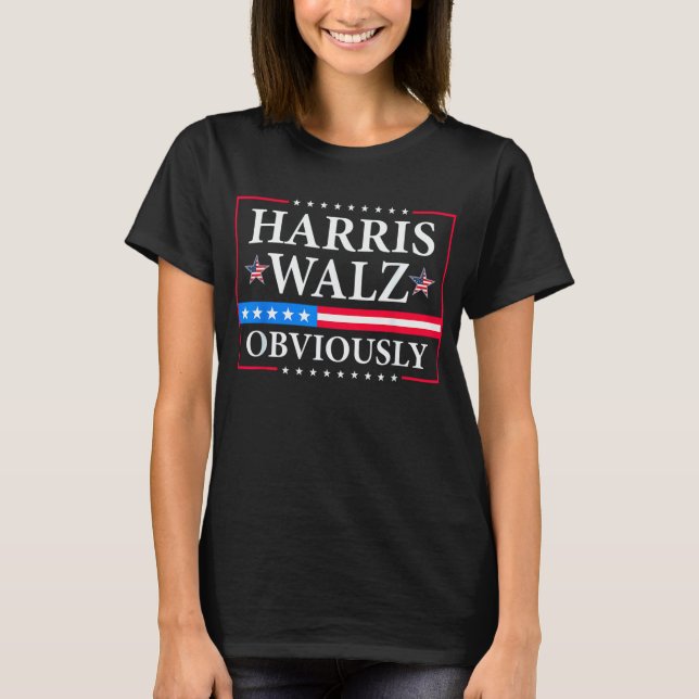 Harris Walz 2024 offensichtlich | Tim Walz T-Shirt (Vorderseite)