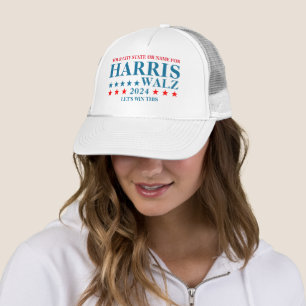 Harris Walz 2024 Personalisierter Merch Political Truckerkappe