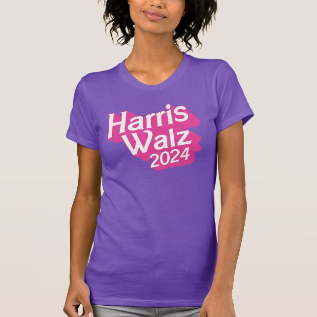 Harris Walz 2024 Pink T-Shirt (Vorderseite)