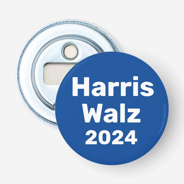Harris / Walz 2024 Präsidentschaftskampagne Flaschenöffner (Vorderseite)