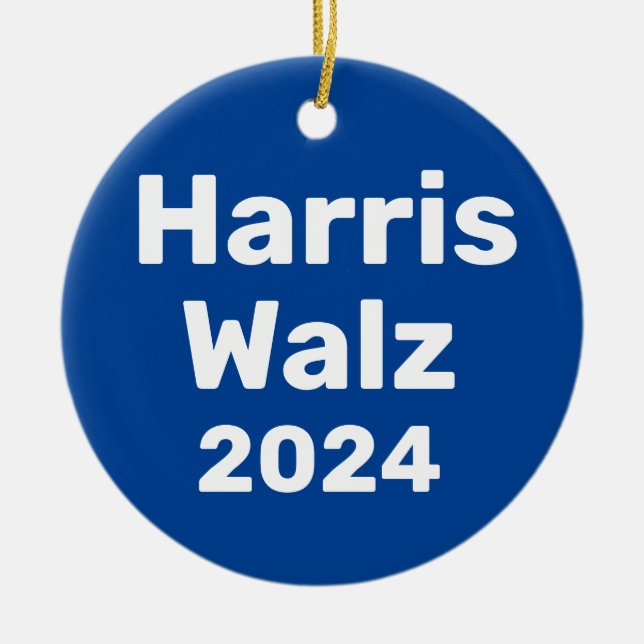 Harris / Walz 2024 Präsidentschaftskampagne Keramik Ornament (Vorne)