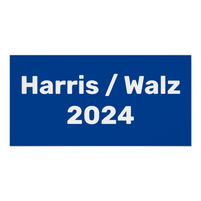 Harris / Walz 2024 Präsidentschaftskampagne Poster (Vorderseite)