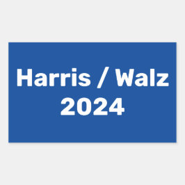 Harris / Walz 2024 Präsidentschaftskampagne Rechteckiger Aufkleber
