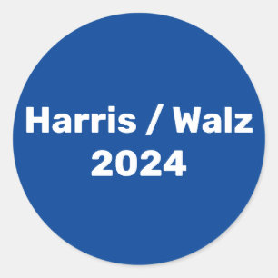Harris / Walz 2024 Präsidentschaftskampagne Runder Aufkleber