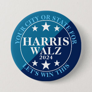 Harris Walz 2024 Präsidentschaftswahl Politisch Button