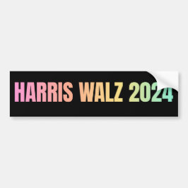 Harris Walz 2024 Rainbow Autoaufkleber