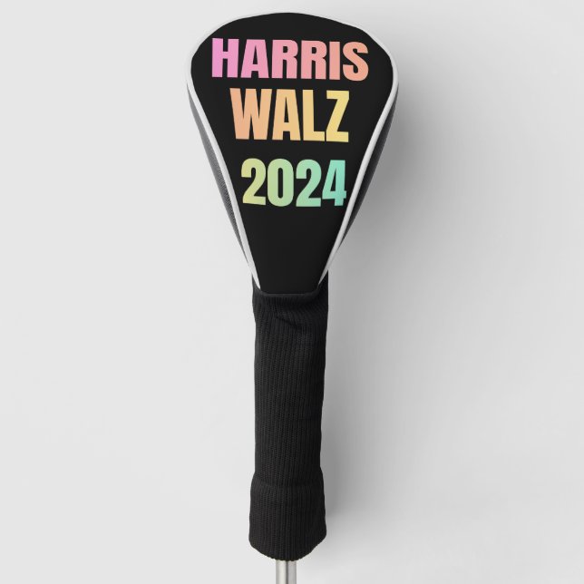Harris Walz 2024 Rainbow Golf Headcover (Vorderseite)