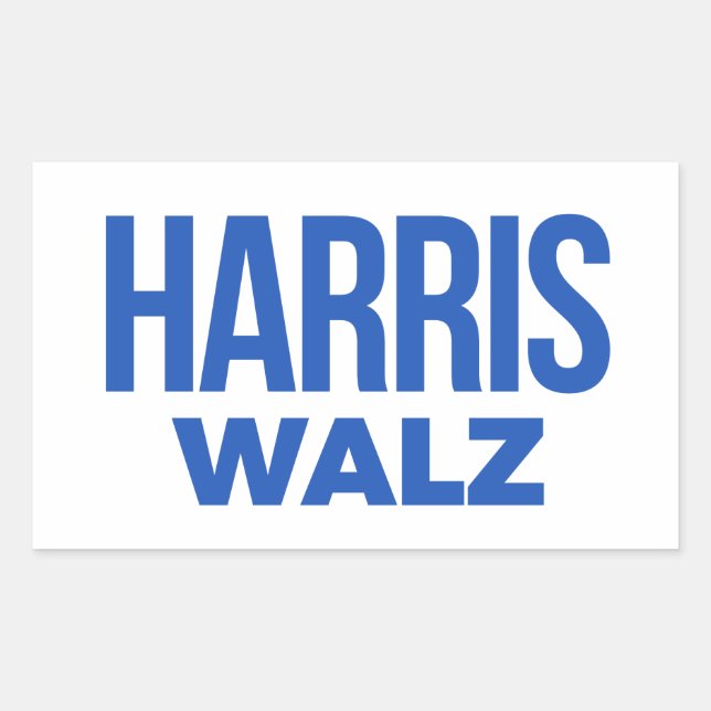 Harris Walz 2024 Rechteckiger Aufkleber (Vorderseite)