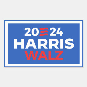 Harris Walz 2024 Rechteckiger Aufkleber