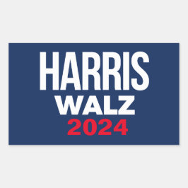 Harris Walz 2024 Rechteckiger Aufkleber