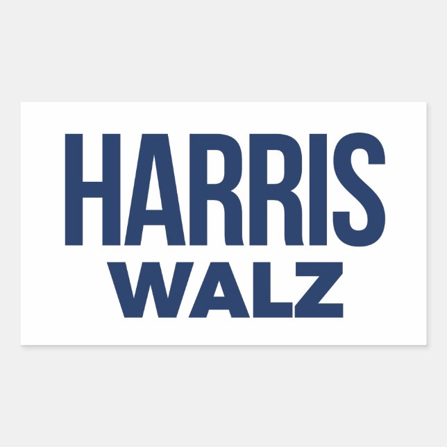 HARRIS WALZ 2024 RECHTECKIGER AUFKLEBER (Vorderseite)