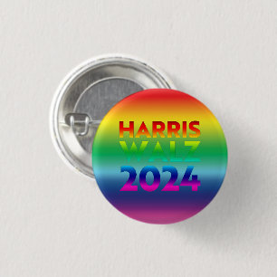 Harris Walz 2024 Regenbogengradition lgbtq Gay Pri Button