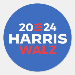 Harris Walz 2024 Runder Aufkleber