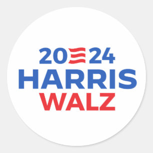 Harris Walz 2024 Runder Aufkleber
