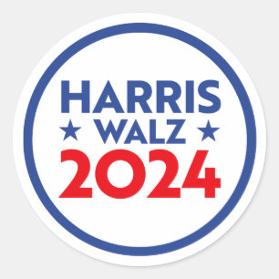 Harris Walz 2024 Runder Aufkleber