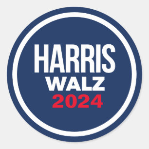 Harris Walz 2024 Runder Aufkleber