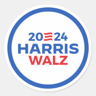 Harris Walz 2024 Runder Aufkleber
