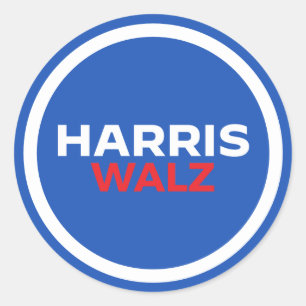 Harris Walz 2024 Runder Aufkleber