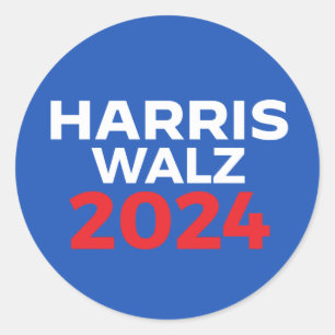 Harris Walz 2024 Runder Aufkleber