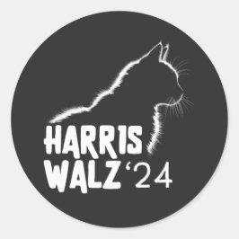 Harris Walz 2024 Runder Aufkleber